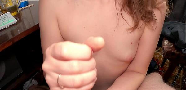 18 Year old Step Sister Gets Cum on Tits!